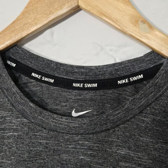 Nike Swim UPF 40+ Shirt, Men's Large, Gray Heather, Swim/Athletic - Picture 3 of 5